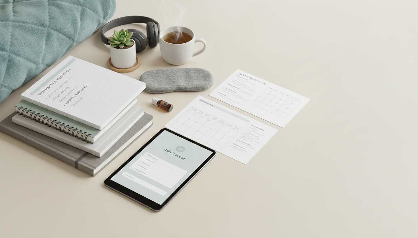 Anxiety Relief Bundle: Mindfulness, Reframes & Checklists